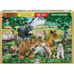 A4 "Farm Animals" 36 Piece Wooden Puzzle   